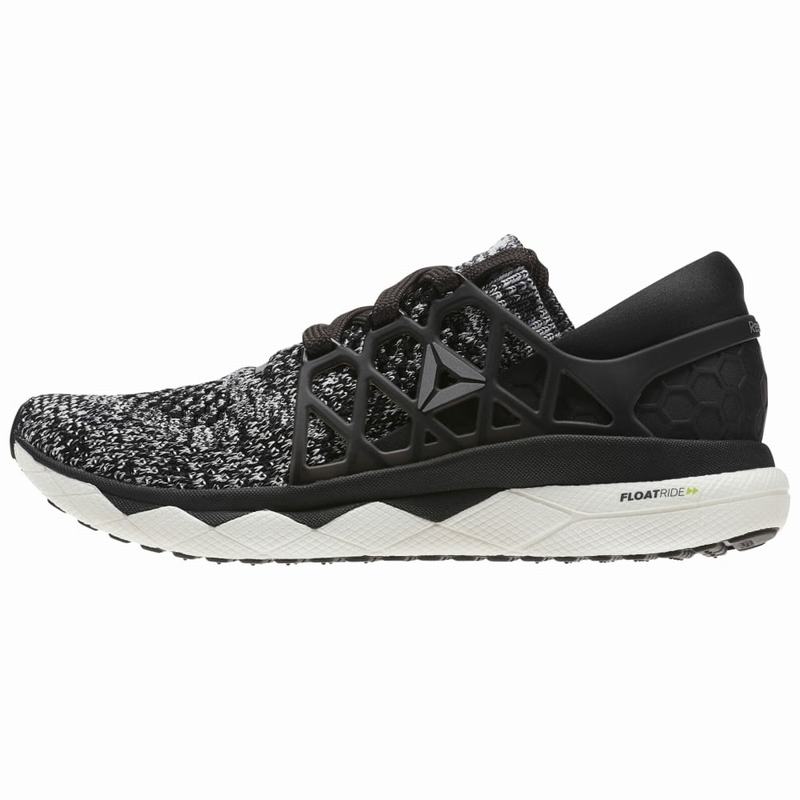 Adidasi Alergare Reebok Custom Floatride Run Dama Negrii/Albi Romania SL4418QJ
